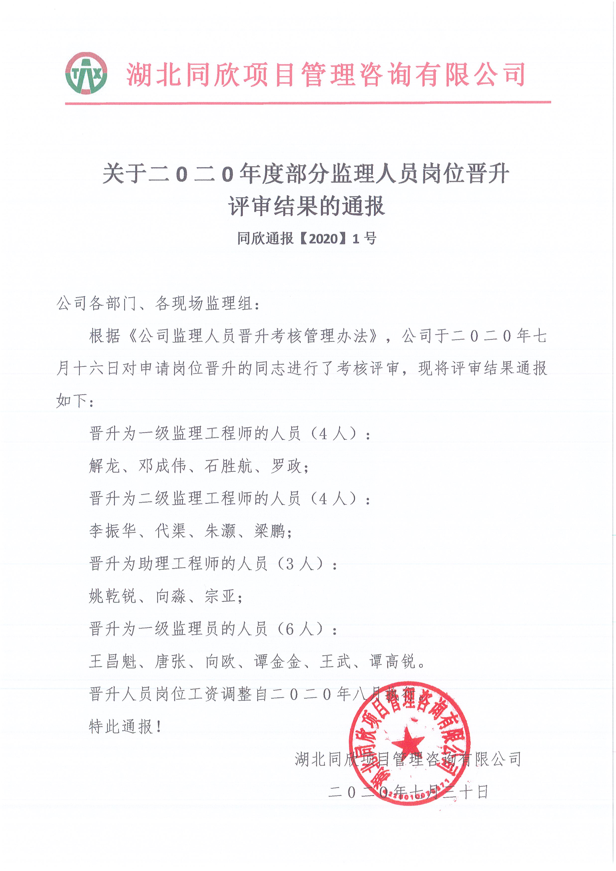 amjs澳金沙门线路首页通报【2020】1号关于二0二0年度部分监理人员岗位晋升评审结果的通报.jpg